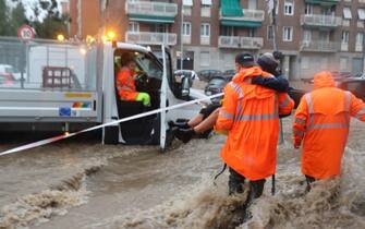 Strade allagate a MIlano