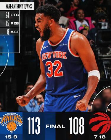 TORONTO RAPTORS-NEW YORK KNICKS 108-113