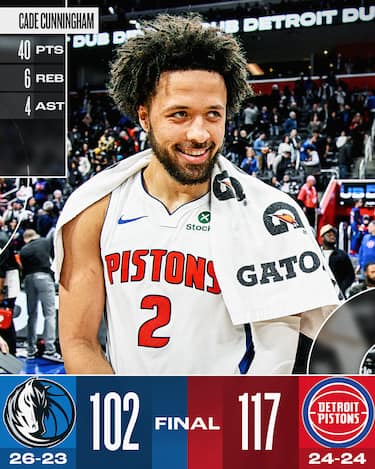 DETROIT PISTONS-DALLAS MAVERICKS 117-102