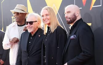 HOLLYWOOD, CALIFORNIA - APRIL 18: (L-R) Samuel L. Jackson, Harvey Keitel, Uma Thurman and John Travolta attend the Opening Night Gala and 30th Anniversary Screening of "Pulp Fiction" during the 2024 TCM Classic Film Festival at TCL Chinese Theatre on April 18, 2024 in Hollywood, California. (Photo by Rodin Eckenroth/Getty Images for TCM)