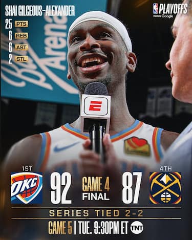 GARA 4: DENVER NUGGETS-OKLAHOMA CITY THUNDER 87-92