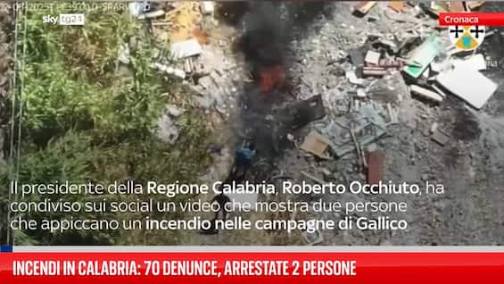 incendi in calabria 70 denunce arrestate 2 persone