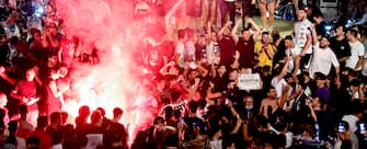 napoli, festeggiamenti,coppa italia, napoli, juventus, tifosi, c