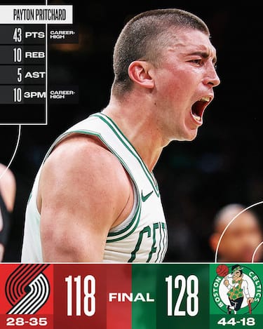 BOSTON CELTICS-PORTLAND TRAIL BLAZERS 128-118