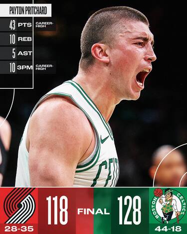 BOSTON CELTICS-PORTLAND TRAIL BLAZERS 128-118