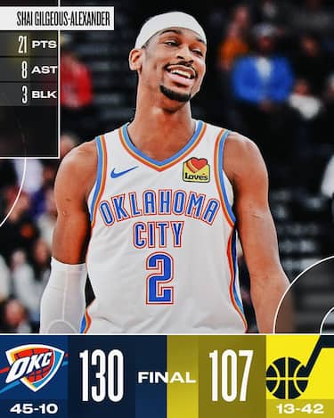UTAH JAZZ-OKLAHOMA CITY THUNDER 107-130