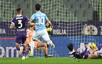 Lazio's midfielder Luis Alberto scores during the Serie A soccer match ACF Fiorentina vs SS Lazio at Artemio Franchi Stadium in Florence, Italy, 26 February 2024
ANSA/CLAUDIO GIOVANNINI