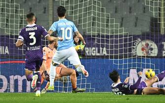 Lazio's midfielder Luis Alberto scores during the Serie A soccer match ACF Fiorentina vs SS Lazio at Artemio Franchi Stadium in Florence, Italy, 26 February 2024
ANSA/CLAUDIO GIOVANNINI