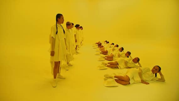 Still from The Oath. Concept and choreography by Annie-B Parson; a film by Alla Kovgan