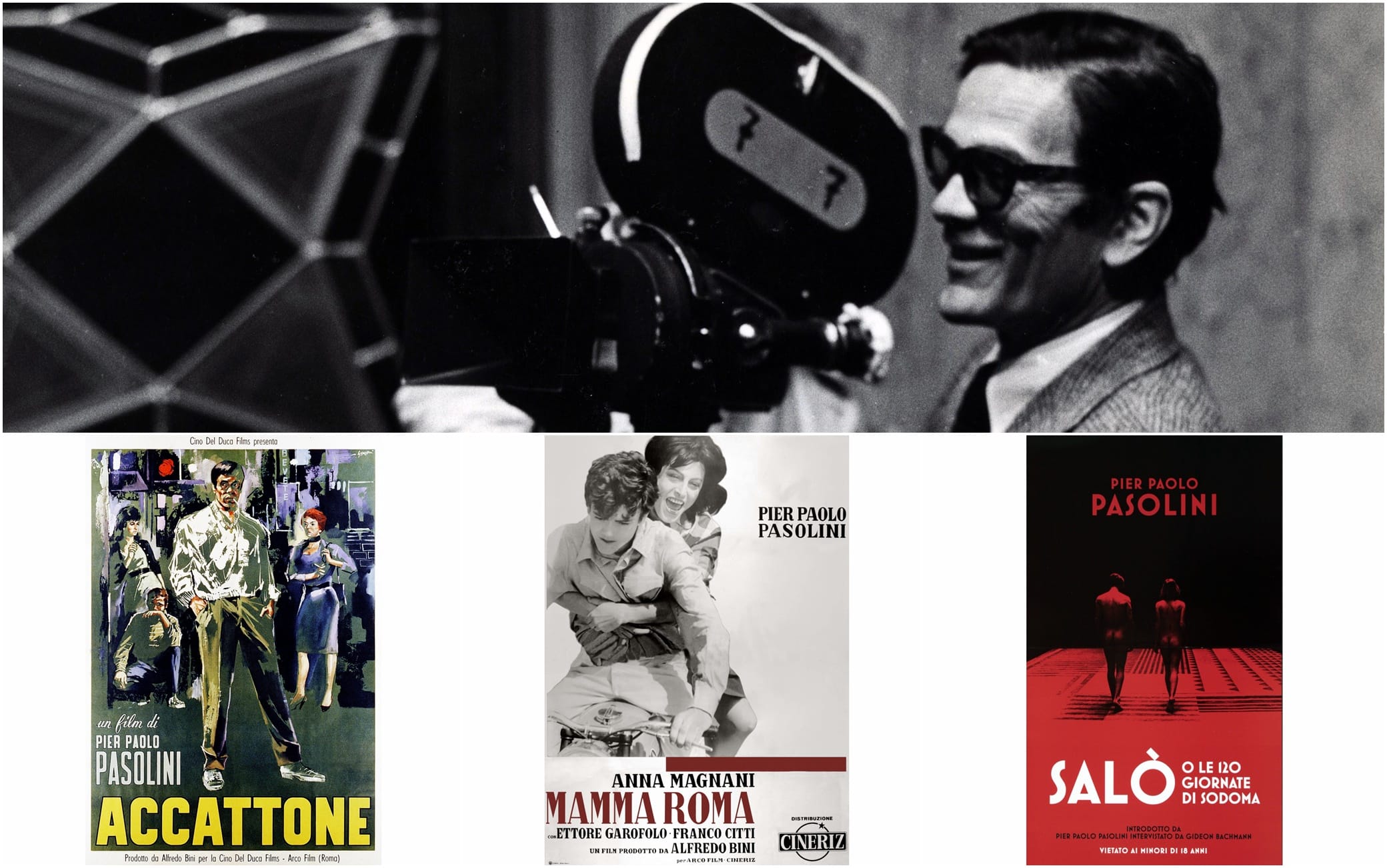 Pier Paolo Pasolini, da Accattone a Salò, le locandine dei suoi film