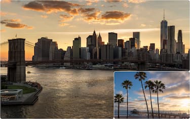collage: New York e Los Angeles 
