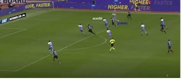 Gomez carica il tiro alejandro gomez, lazio atalanta