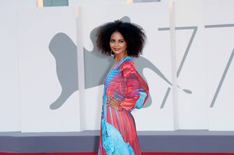 VENICE, ITALY - SEPTEMBER 12: Indira Andrewin walks the red carpet ahead of closing ceremony at the 77th Venice Film Festival on September 12, 2020 in Venice, Italy. (Photo by Ernesto Ruscio/Getty Images)