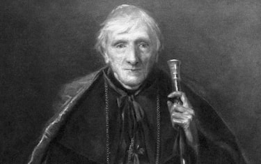 John Henry Newman  (1801-90) in old age. British scholar and theologian. Oxford Movement. Converted to Roman Catholicism 1845: Cardinal 1879. Author of "The Dream of Gerontius". Lithograph after portrait by Emmeline Deane. (Photo by: Photo12/Universal Images Group via Getty Images)