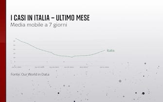 Grafiche coronavirus: i casi in Italia nell'ultimo mese