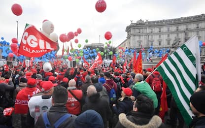 Sindacati, a Roma la manifestazione unitaria. FOTO