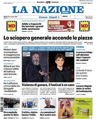 la prima pagina de la nazione