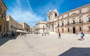 Duomo Plaza and Arcivescoville Palace in the old town of Syracuse