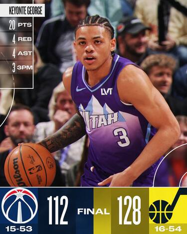 UTAH JAZZ-WASHINGTON WIZARDS 128-112