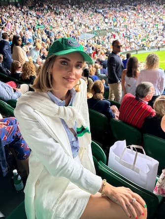 Chiara Ferragni has posted a photo on Instagram with the following remarks:
My first @wimbledon experience with my @poloralphlauren family