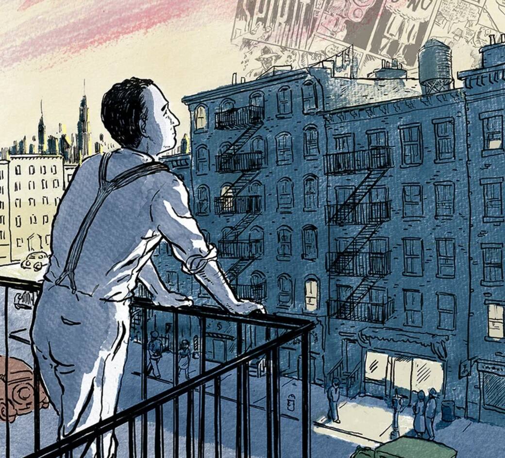 Un dettaglio della copertina di “Will Eisner: A Comics Biography”