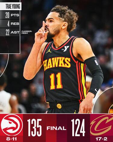 CLEVELAND CAVALIERS-ATLANTA HAWKS 135-124