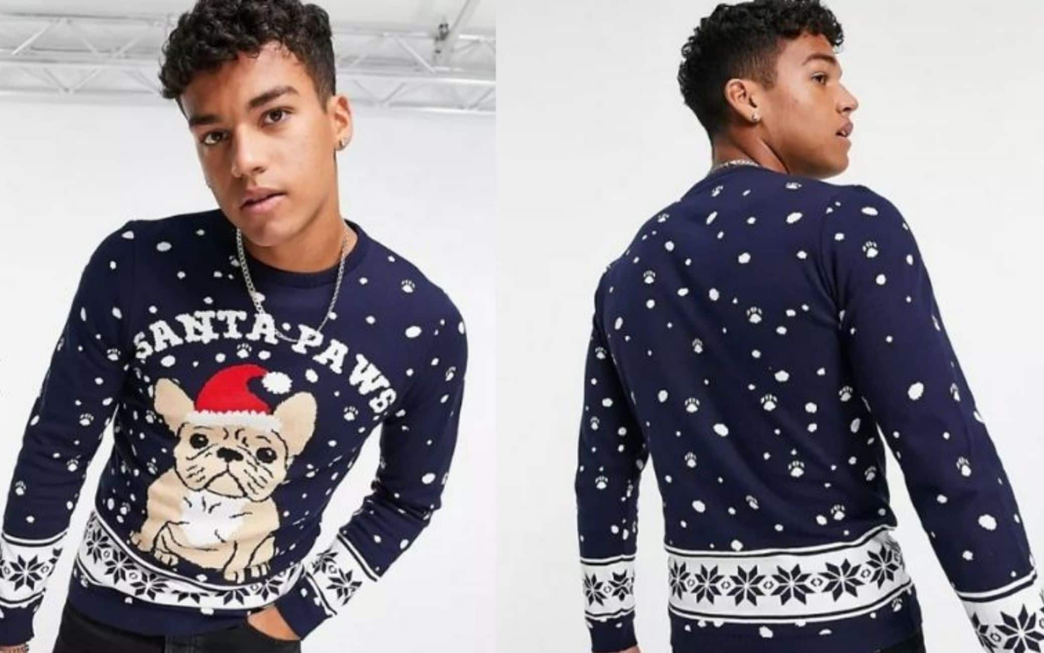 Asos – Maglione natalizio con bulldog francese