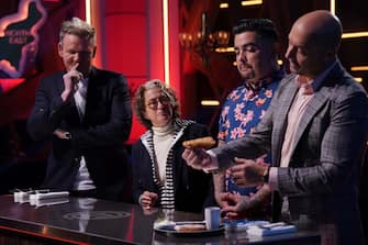 MASTERCHEF: L-R: Host/judge Gordon Ramsay and special guest Chef Susan Feniger with judges Aarón Sánchez, and Joe Bastianich in the “Regional Auditions - The West" episode of MASTERCHEF airing Wednesday, June 7 (8:00-9:02 PM ET/PT) on FOX. © 2023 FOXMEDIA LLC. Cr: FOX.