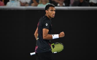 Felix Auger-Aliassime (CAN) during his second round match at the 2023 Australian Open at Melbourne Park in Melbourne, Australia, on January 18, 2023. Photo by Corinne Dubreuil/ABACAPRESS.COM