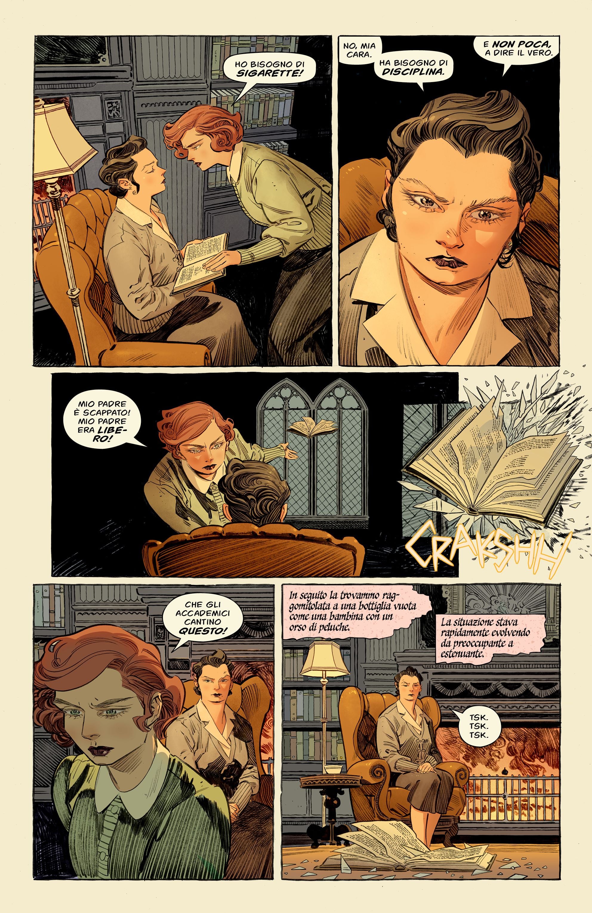 Una tavola tratta da "Helen di Wyndhorn" di Tom King, Bilquis Evely e Matheus Lopes (BAO Publishing)