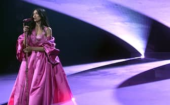 LOS ANGELES, CALIFORNIA: In this image released on March 14, Dua Lipa performs onstage during the 63rd Annual GRAMMY Awards at Los Angeles Convention Center in Los Angeles, California and broadcast on March 14, 2021.  *** Local Caption *** LOS ANGELES, CALIFORNIA: In this image released on March 14, Dua Lipa performs onstage during the 63rd Annual GRAMMY Awards at Los Angeles Convention Center in Los Angeles, California and broadcast on March 14, 2021., Credit:pb / PL / Avalon