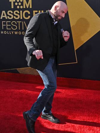 US actor John Travolta attends the 30th anniversary presentation of "Pulp Fiction" during the TCM Classic Film Festival at TCL Chinese Theater in Hollywood, California, April 18, 2024. (Photo by Robyn BECK / AFP)