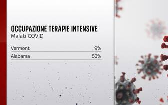 Grafiche coronavirus: la situazione in Alabama e Vermont