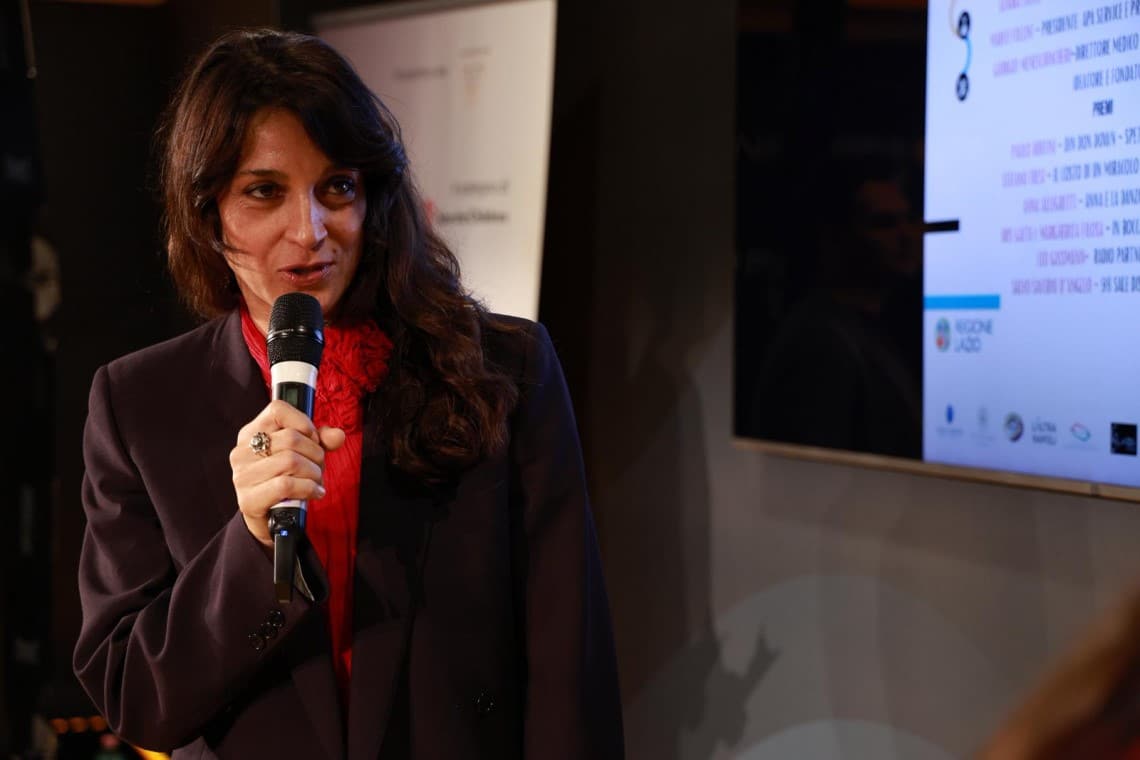 L'attrice Donatella Finocchiaro durante il suo intervento alla seconda edizione di “BYS – By Your Side & C.L.a.P