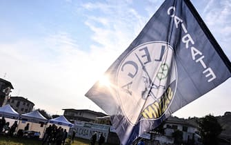 Lega s supporter during traditional Lega party rally in Pontida (Bergamo), 6 October 2024. 
ANSA/MICHELE MARAVIGLIA