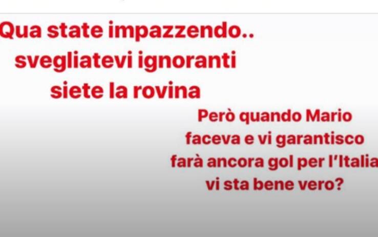 Il post su Instagram di Mario Balotelli