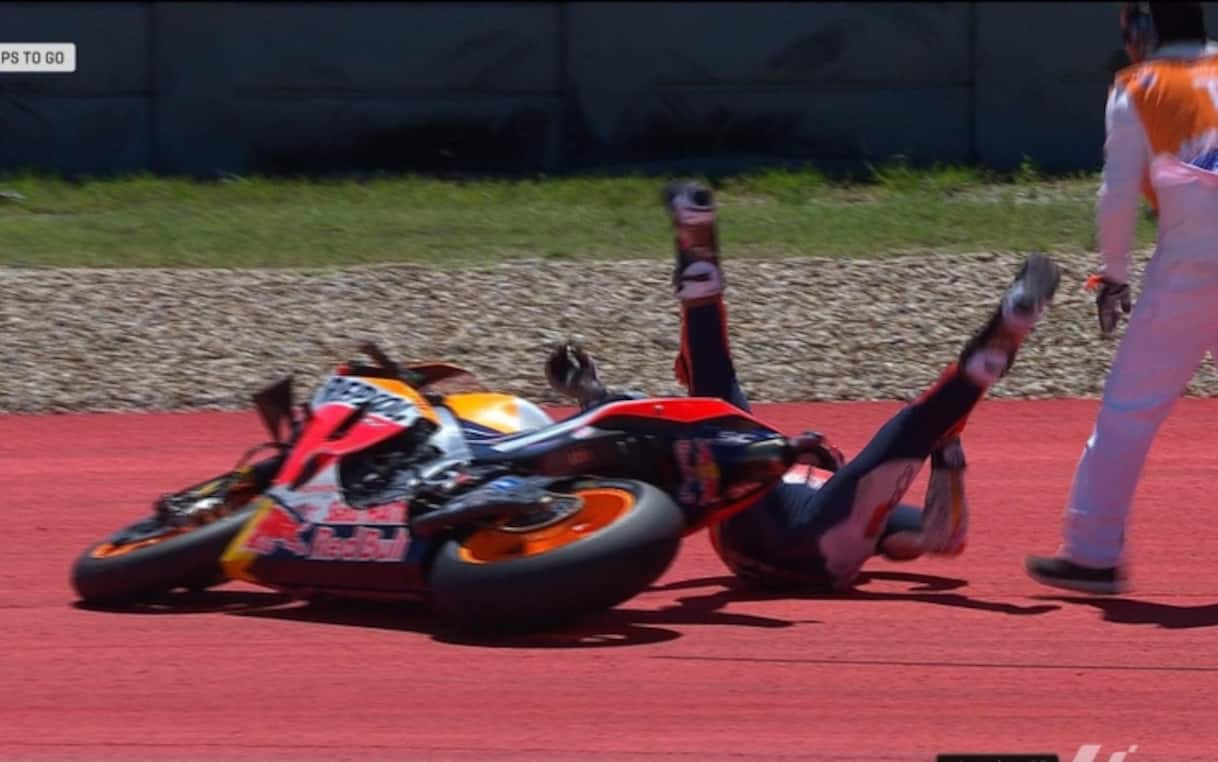 MotoGP, GP Austin: la caduta di Marc Marquez in Texas. VIDEO | Sky Sport