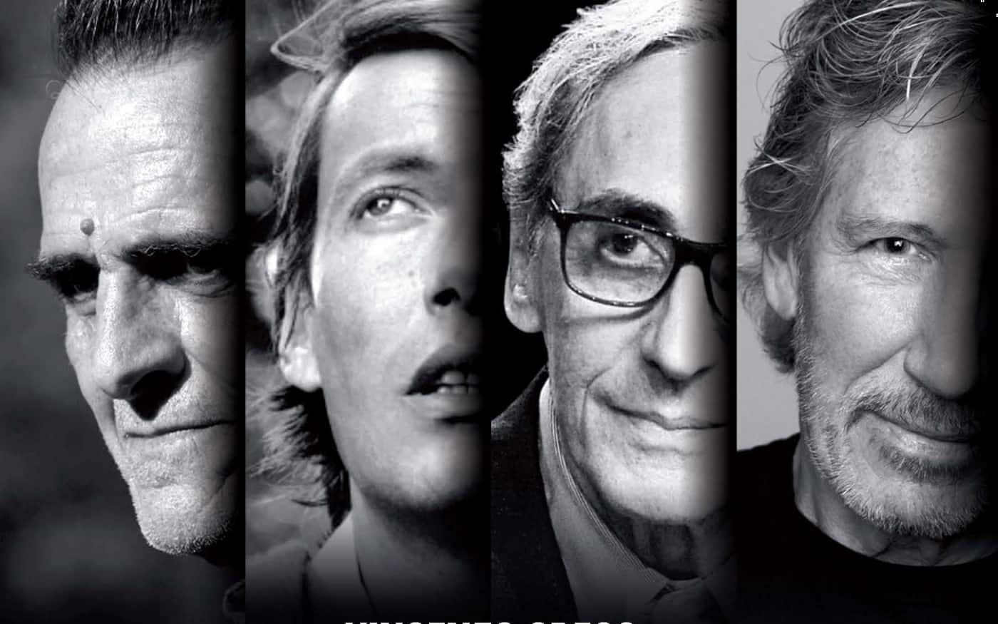 Un dettaglio della copertina di Il tempo moderno e i suoi inganni. Riflessioni critiche nella musica Ferretti, De André, Battiato, Waters 