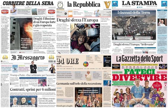 Le prime pagine dei quotidiani di oggi 23 agosto: la rassegna stampa di Sky TG24