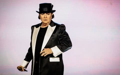 MILAN, ITALY - SEPTEMBER 29: Renato Zero performs at Unipol Forum of Assago on September 29, 2024 in Milan, Italy. (Photo by Sergione Infuso/Corbis via Getty Images)