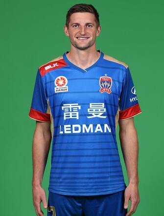 SYDNEY, AUSTRALIA - SEPTEMBER 30:  Andy Brennan #12 of the Jets poses during the 2016/17 A-League season headshots session at Fox Sports Studios on September 30, 2016 in Sydney, Australia.  (Photo by Mark Kolbe/Getty Images)