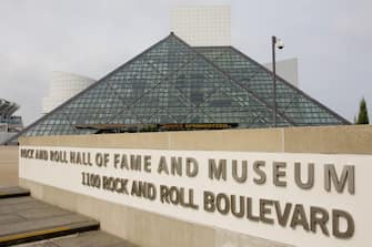 CLEVELAND, OH - SEPTEMBER 25:  The Rock and Roll Hall of Fame Museum building, designed by architect by I. M. Pei, is seen in this 2009 Cleveland, Ohio, early morning city landscape photo. (Photo by George Rose/Getty Images)