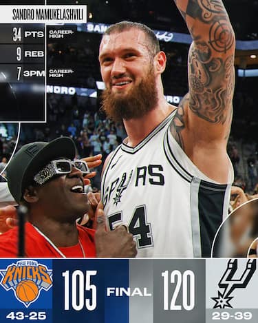 SAN ANTONIO SPURS-NEW YORK KNICKS 120-105