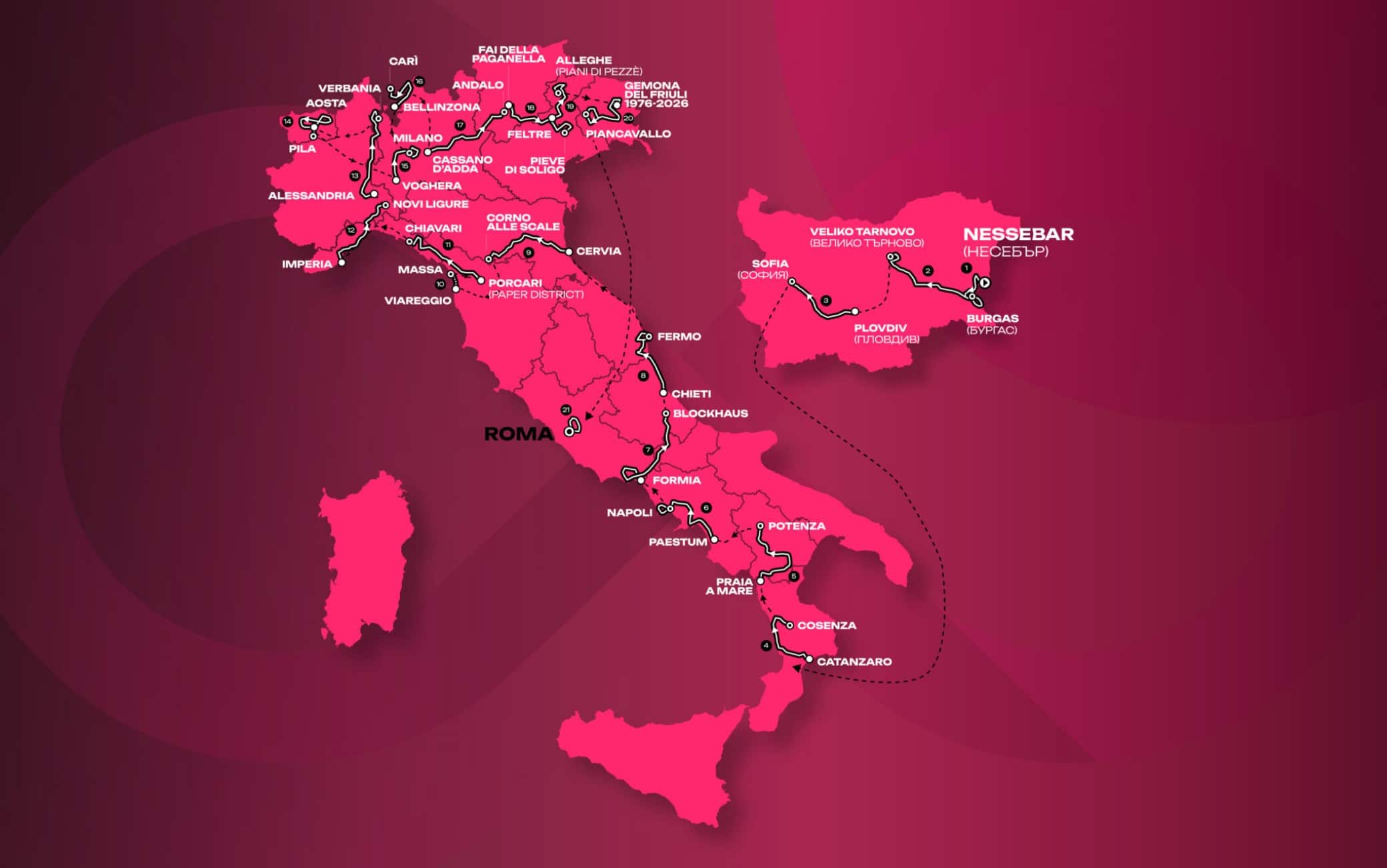 Giro d'Italia 2026 tappe