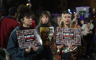 Protesta delle famiglie degli israeliani ostaggi di Hamas