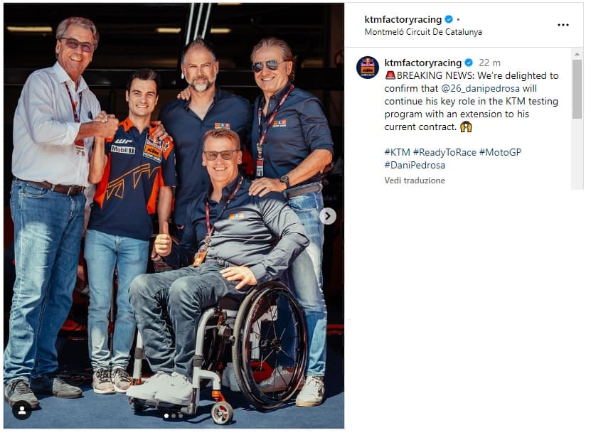 Pedrosa rinnova con KTM