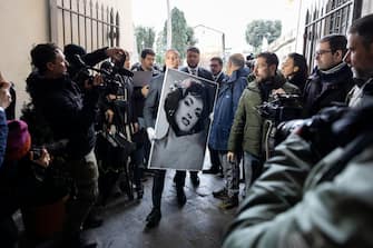 Gina Lollobrigida's photograph is brought in to set up the funeral home in the Aula Giulio Cesare on the Campidoglio in Rome, Italy, 18 January 2023. Lollobrigida, a high profile European actress in the 1950s and early 1960s, has died at the age of 95 Corriere della Sera reported 16 January 2023.
ANSA/MASSIMO PERCOSSI