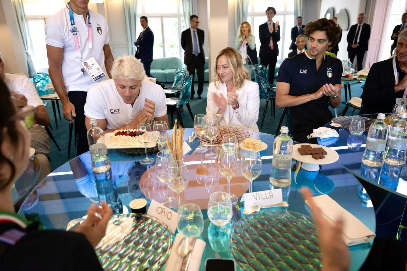 Giorgia Meloni a pranzo con Martinenghi