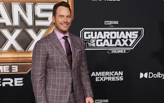Chris Pratt arrives at the GUARDIANS OF THE GALAXY VOL. 3 World Premiere held at the The Dolby Theater in Hollywood, CA on Thursday, ​April 27, 2023. (Photo By Sthanlee B. Mirador/Sipa USA)