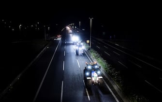 I trattori sul Raccordo anulare di Roma